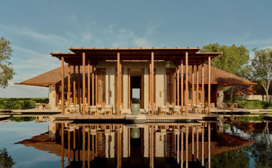 Modern Thai restaurant facade