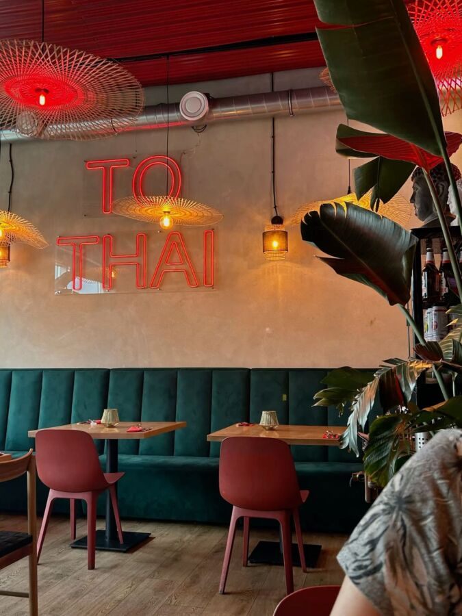 Cozy Thai restaurant night