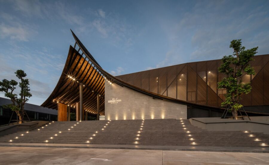 Modern Thai restaurant facade