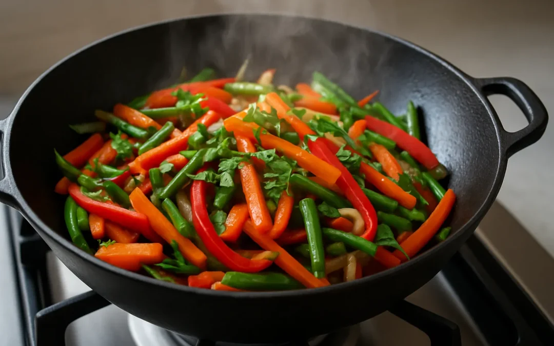 Wok de légumes thaï : la recette facile, parfumée et croquante